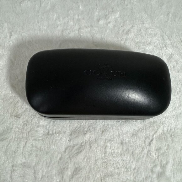 Coach Black Hard Shell Eye Glasses Sunglasses Case Black Case Only cleaningcloth - Picture 2 of 4